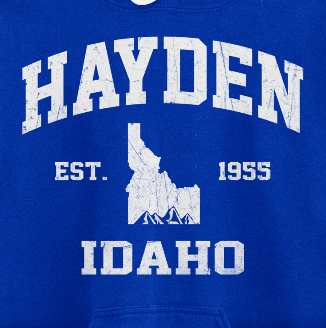 Hayden Idaho ID vintage State Athletic style Pullover Hoodie