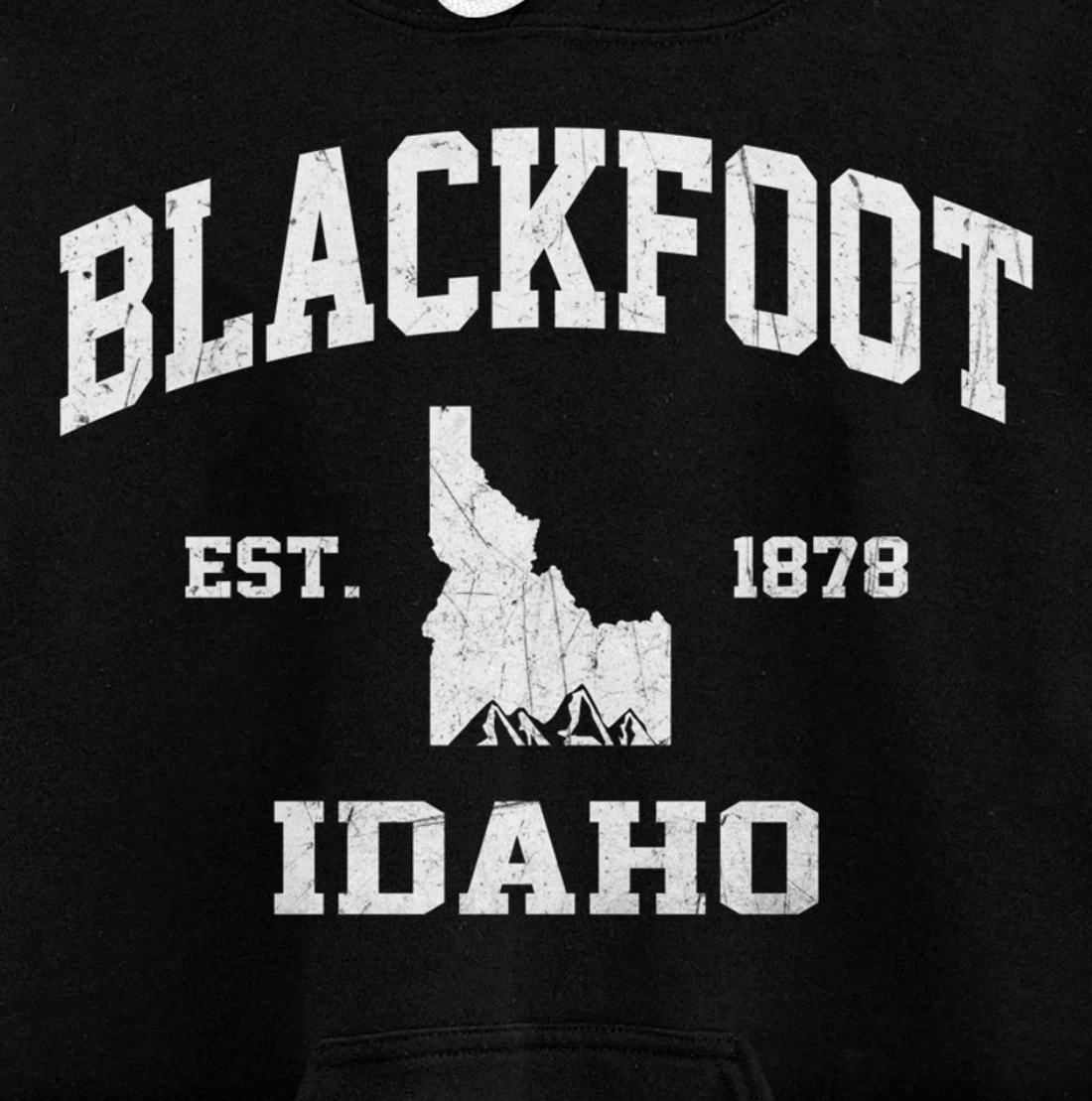 Blackfoot Idaho ID vintage State Athletic style Pullover Hoodie
