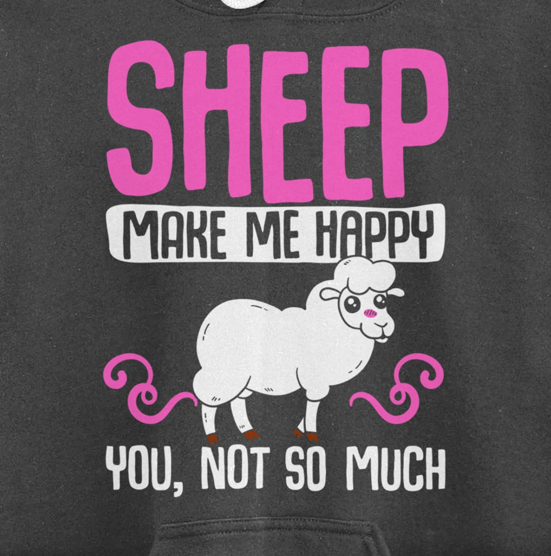 Farming Animal Lover Sheep Make Me Happy Pullover Hoodie