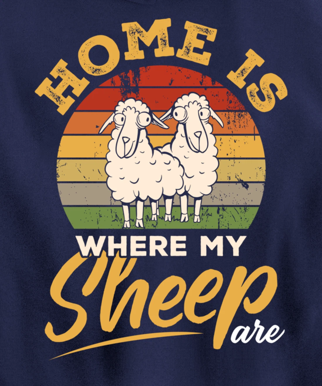 Farming Home Is Where My Sheep Are Pullover Hoodie