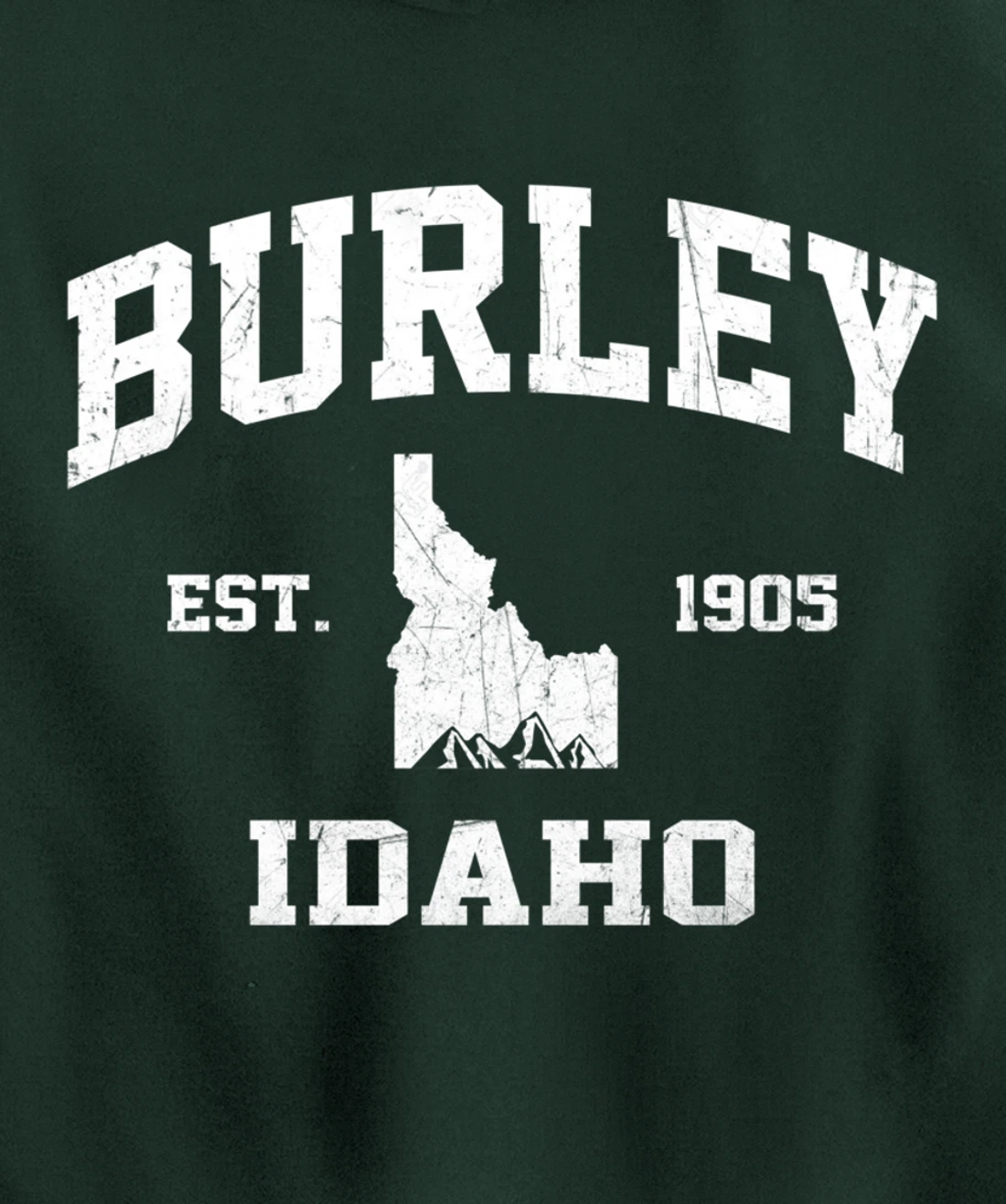 Burley Idaho ID vintage State Athletic style Pullover Hoodie