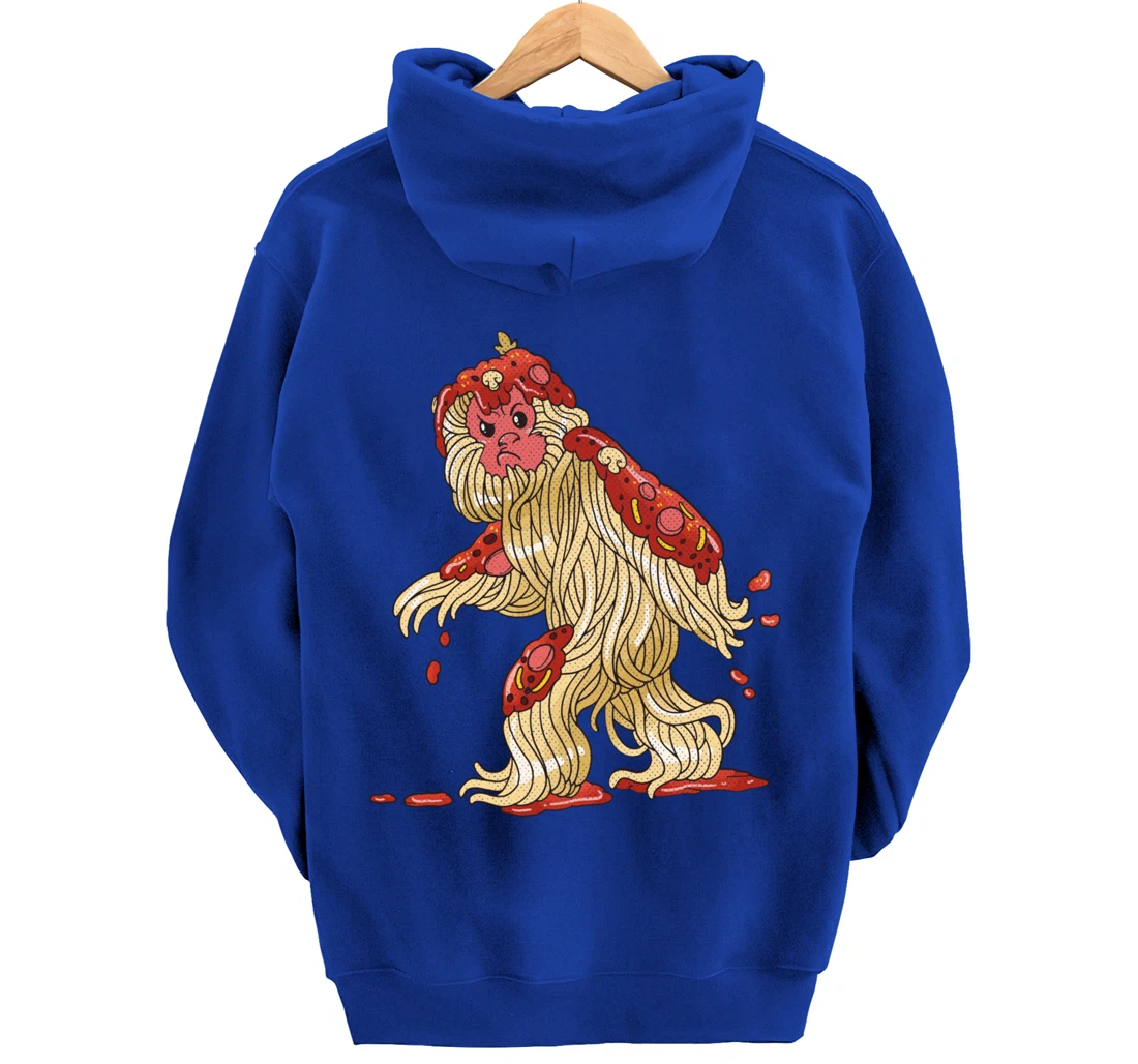 Spaghetti Squatch Italian Bigfoot Sasquatch Vintage Pullover Hoodie