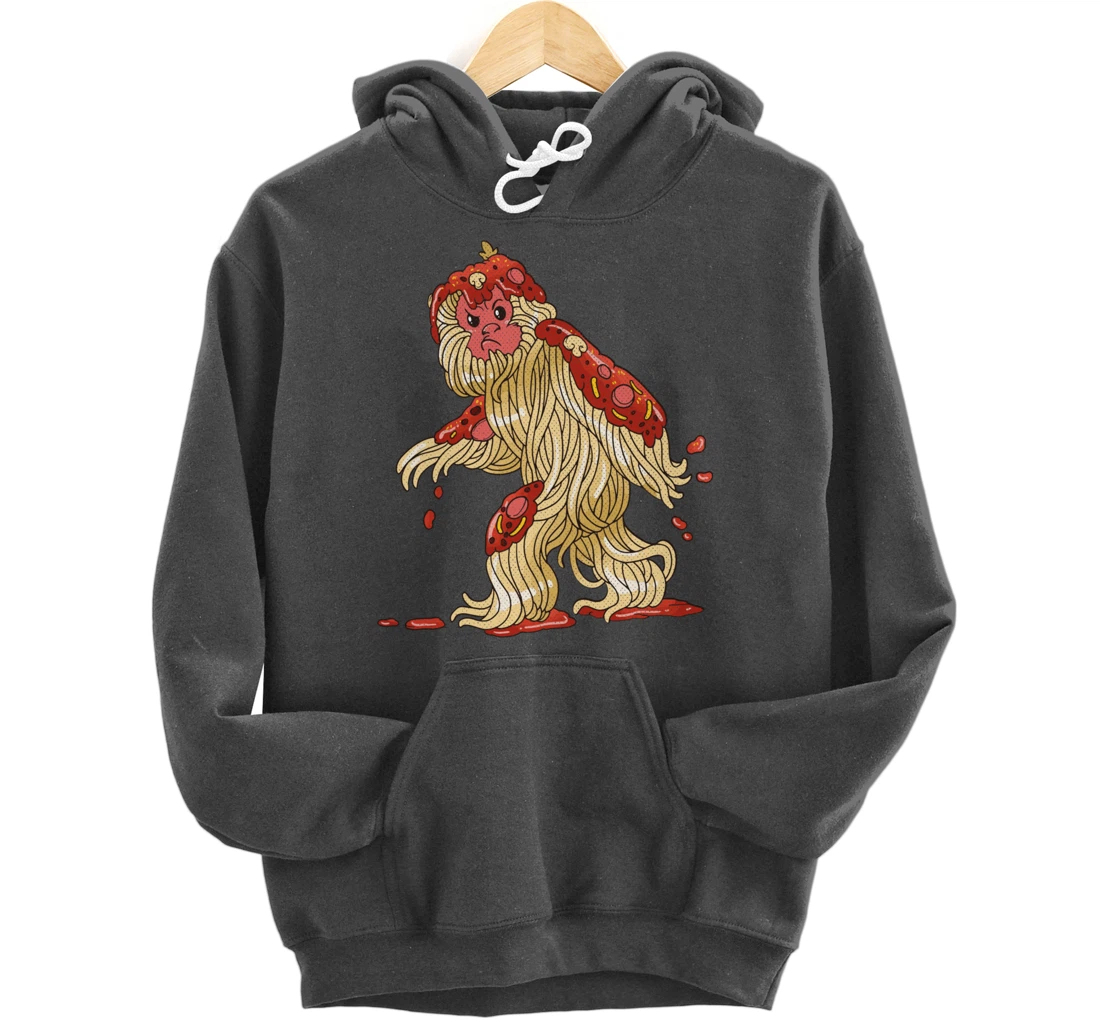 Spaghetti Squatch Italian Bigfoot Sasquatch Vintage Pullover Hoodie