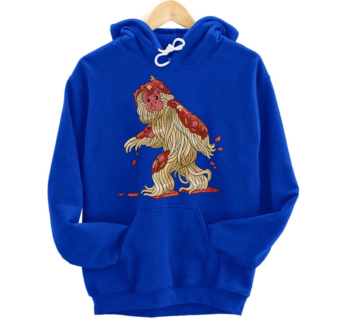 Spaghetti Squatch Italian Bigfoot Sasquatch Vintage Pullover Hoodie