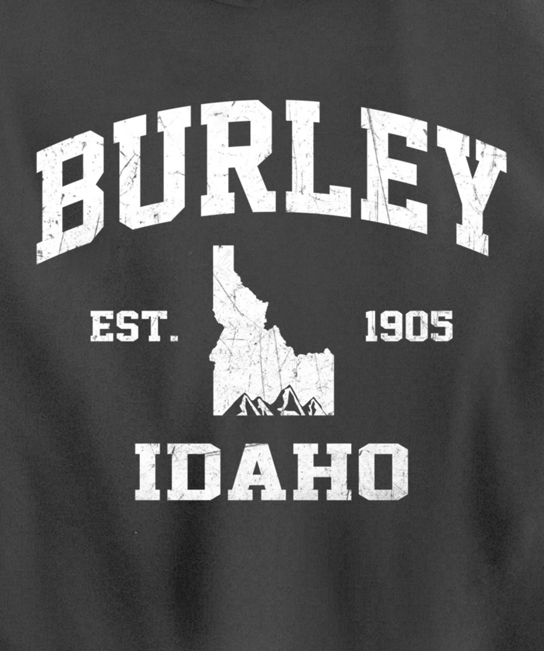 Burley Idaho ID vintage State Athletic style Pullover Hoodie