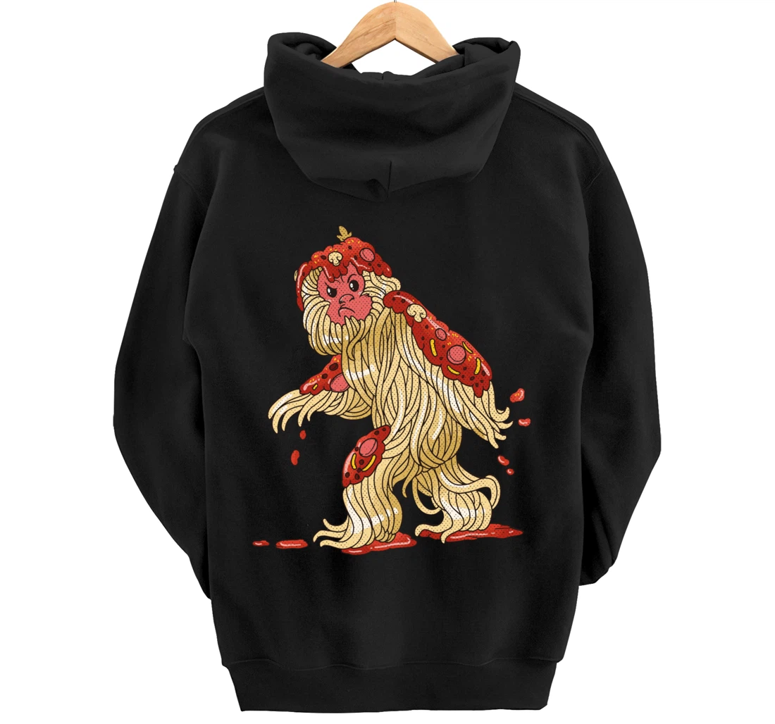 Spaghetti Squatch Italian Bigfoot Sasquatch Vintage Pullover Hoodie