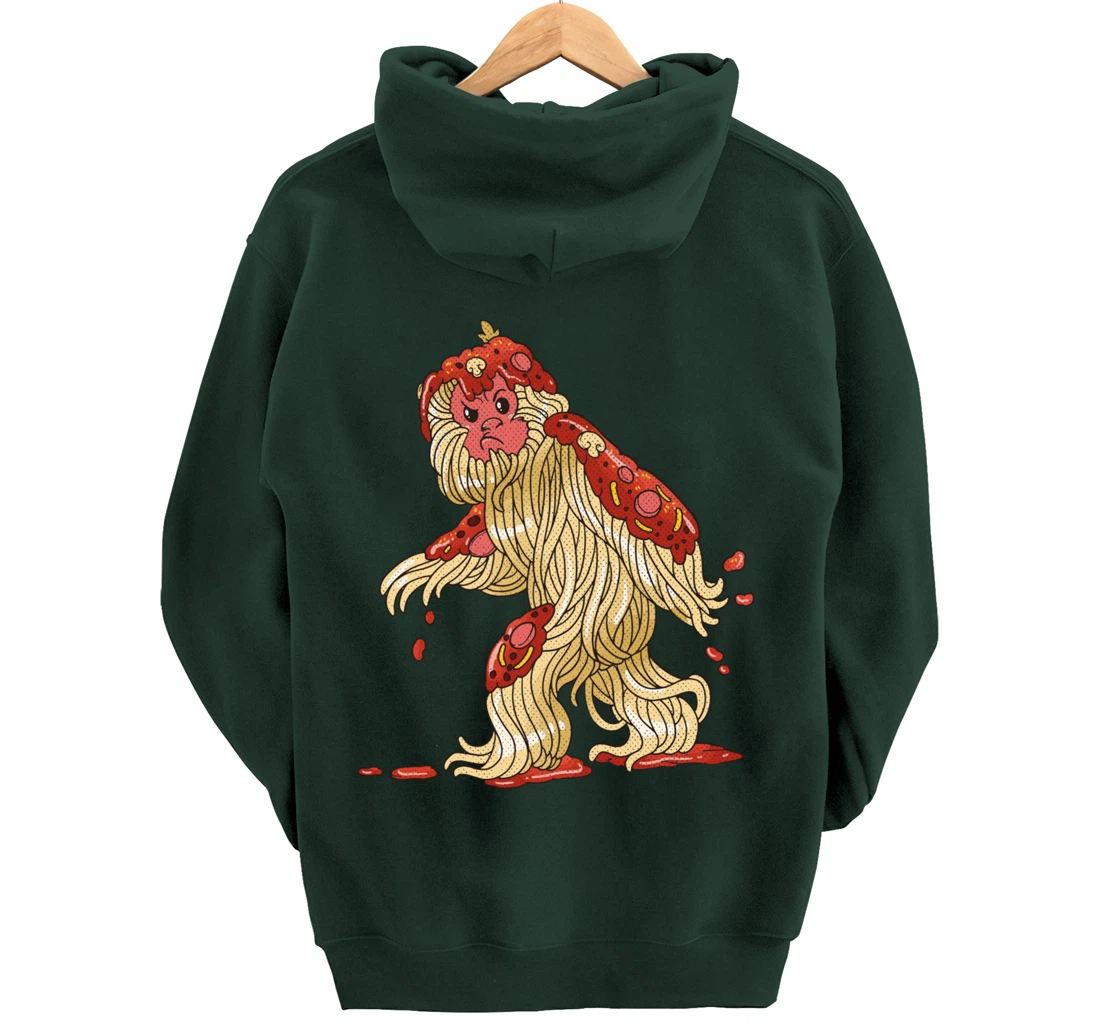 Spaghetti Squatch Italian Bigfoot Sasquatch Vintage Pullover Hoodie
