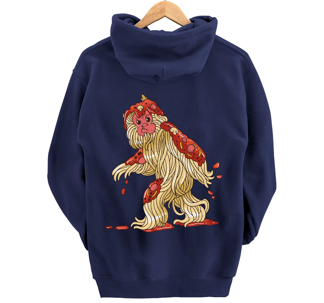 Spaghetti Squatch Italian Bigfoot Sasquatch Vintage Pullover Hoodie