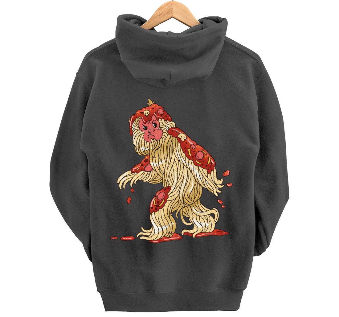 Spaghetti Squatch Italian Bigfoot Sasquatch Vintage Pullover Hoodie