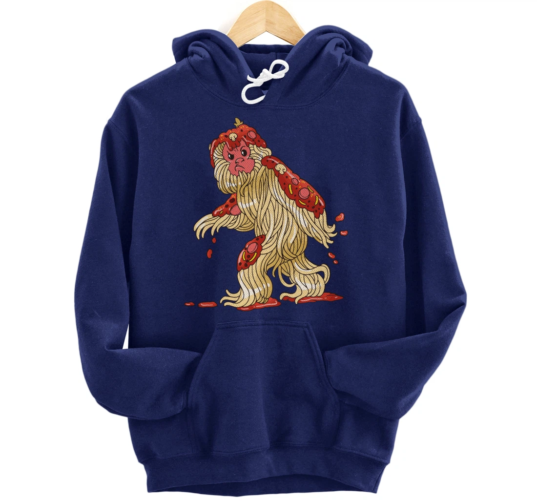 Spaghetti Squatch Italian Bigfoot Sasquatch Vintage Pullover Hoodie