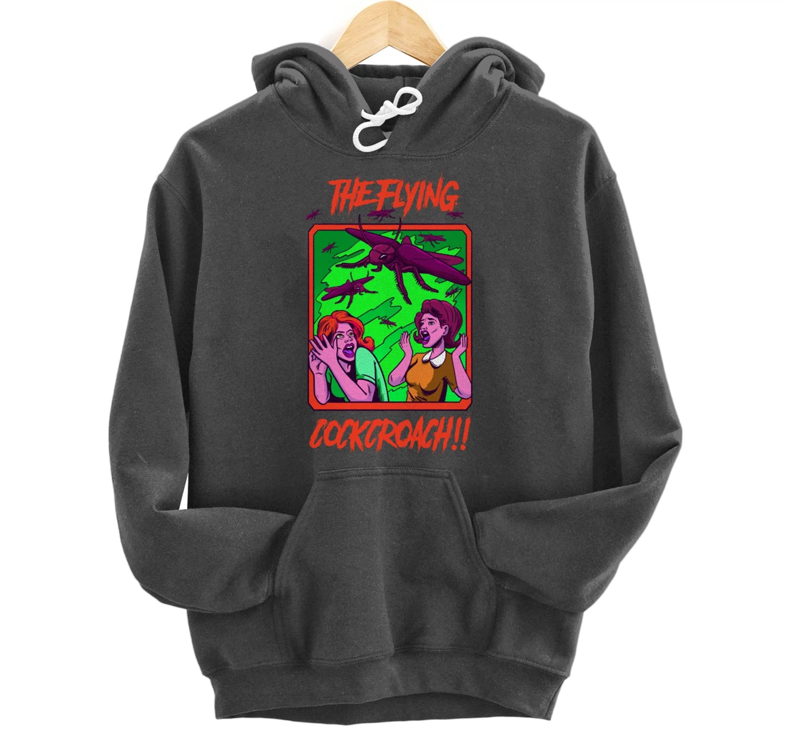 Cockroach Vintage Horror Bugs Science Fiction Creepy Pullover Hoodie