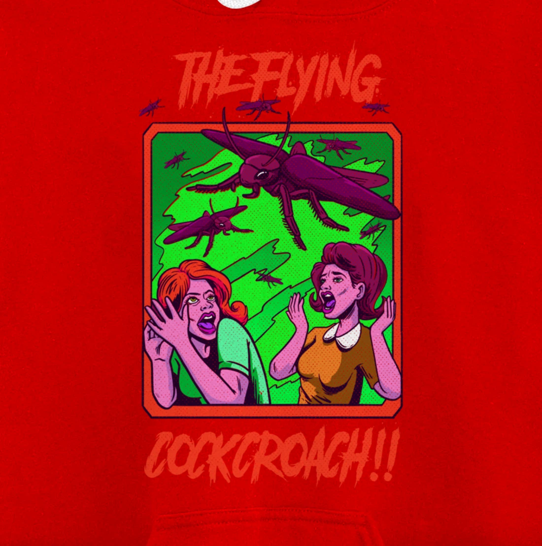 Cockroach Vintage Horror Bugs Science Fiction Creepy Pullover Hoodie