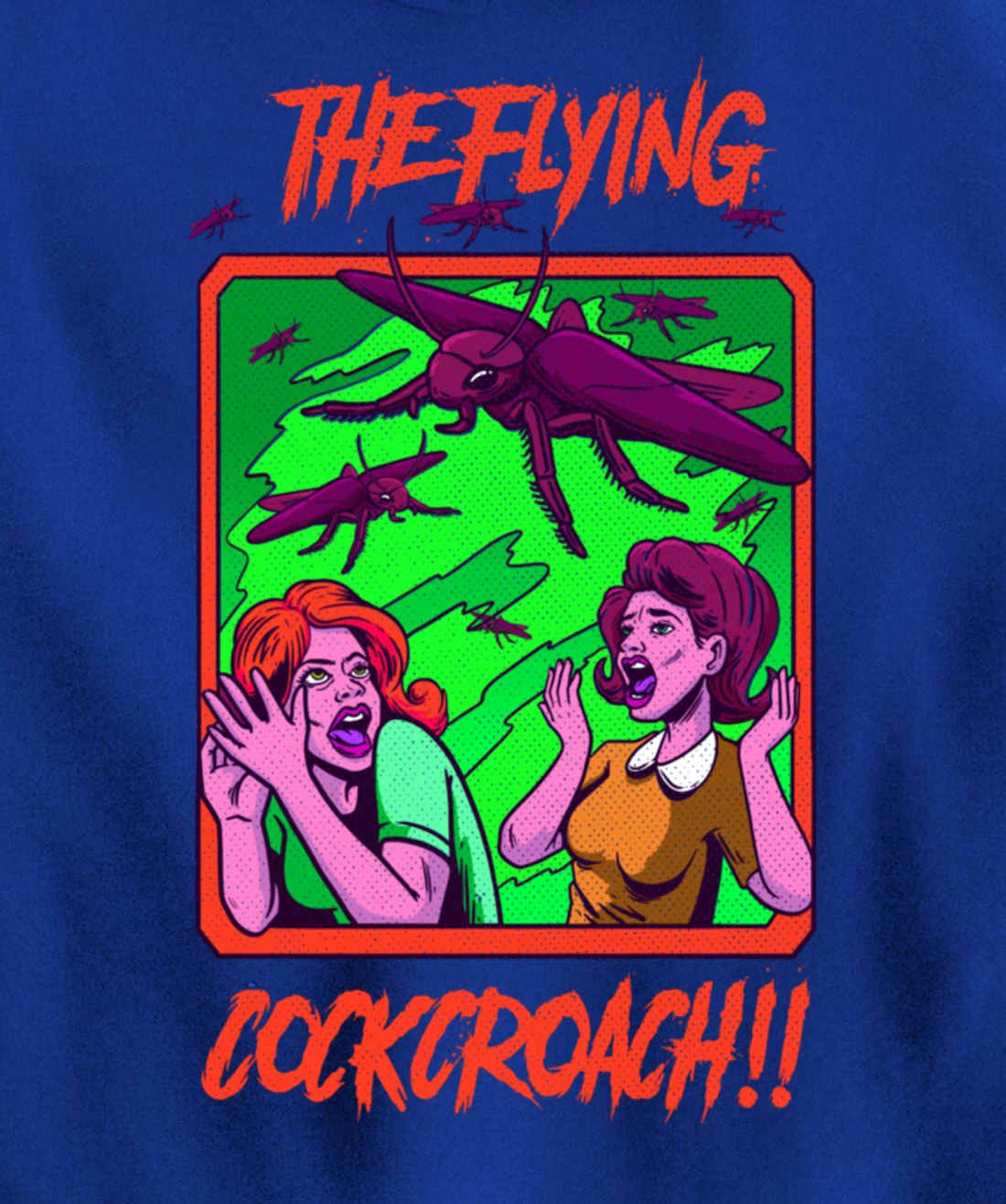 Cockroach Vintage Horror Bugs Science Fiction Creepy Pullover Hoodie