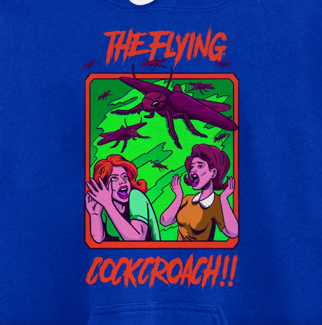 Cockroach Vintage Horror Bugs Science Fiction Creepy Pullover Hoodie