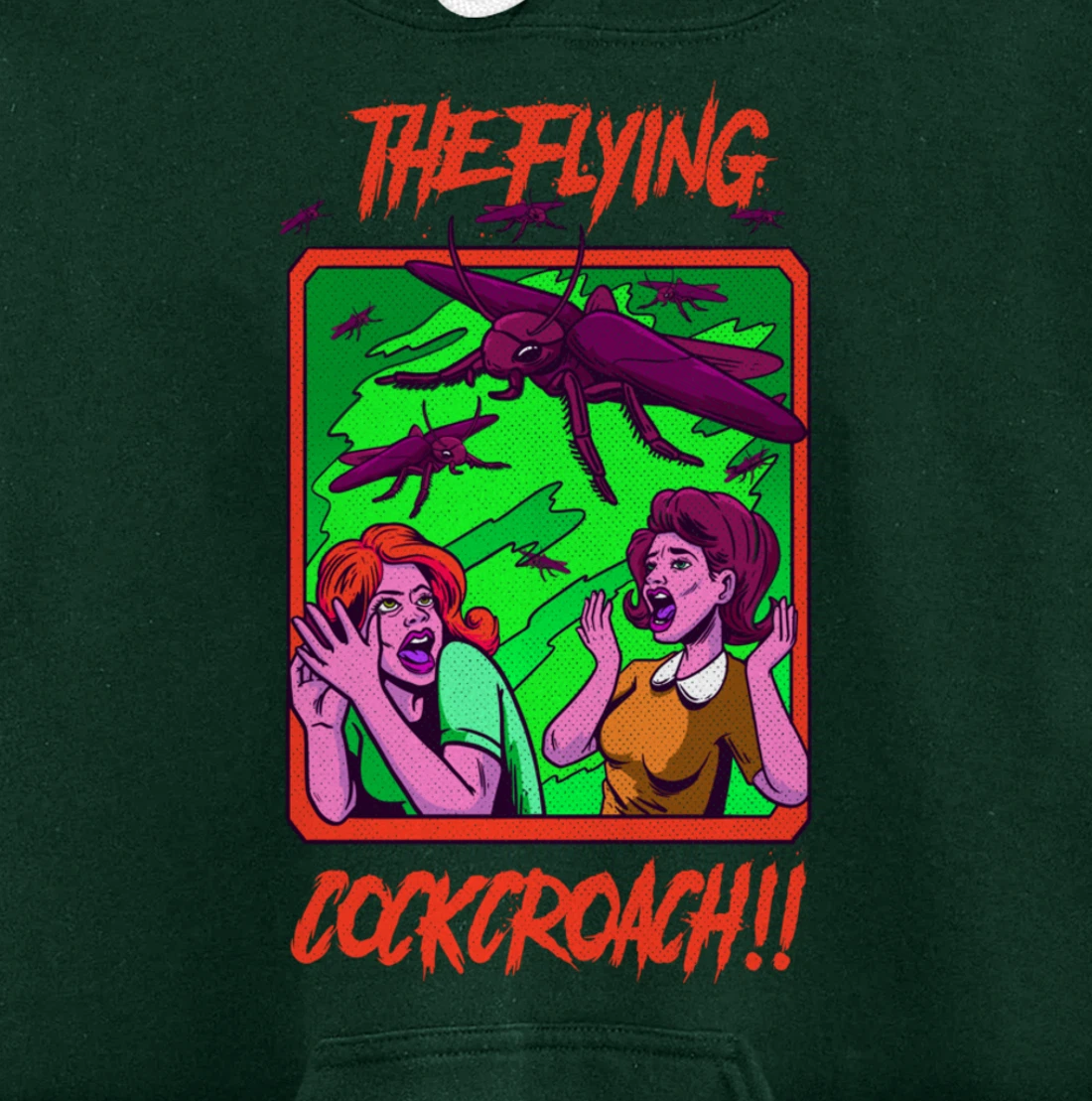 Cockroach Vintage Horror Bugs Science Fiction Creepy Pullover Hoodie