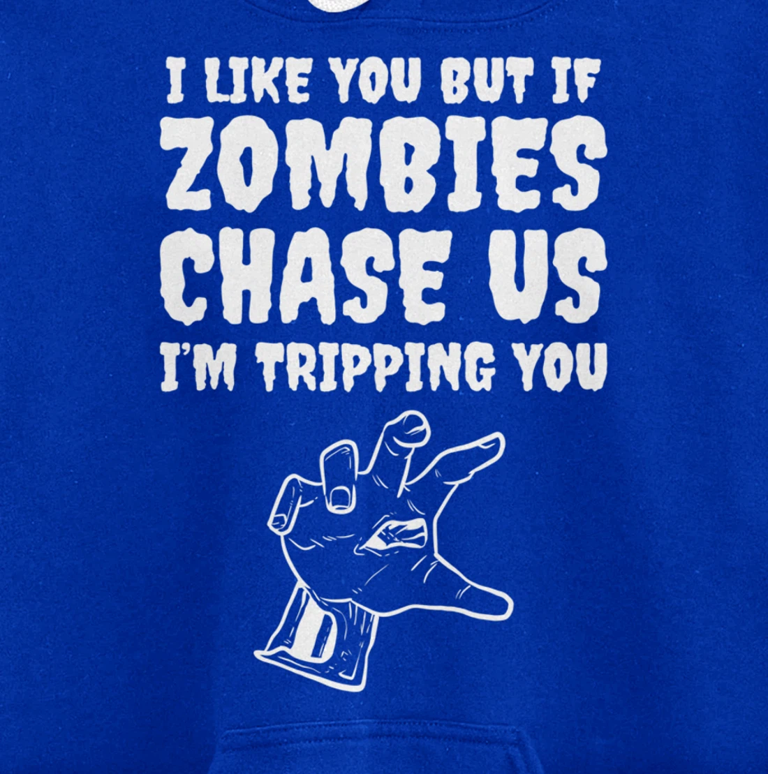 Zombies chase us Friend or Buddy Pullover Hoodie