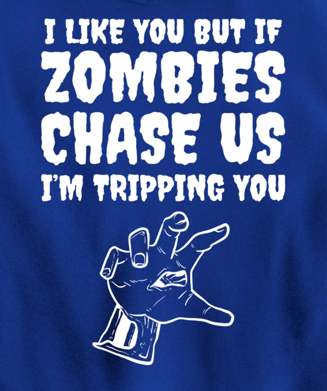 Zombies chase us Friend or Buddy Pullover Hoodie