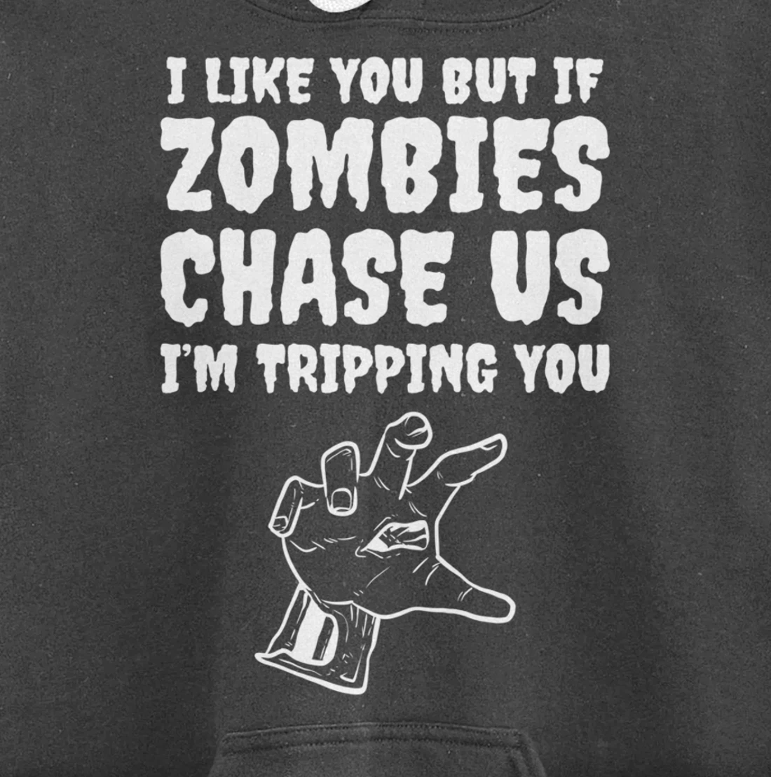 Zombies chase us Friend or Buddy Pullover Hoodie