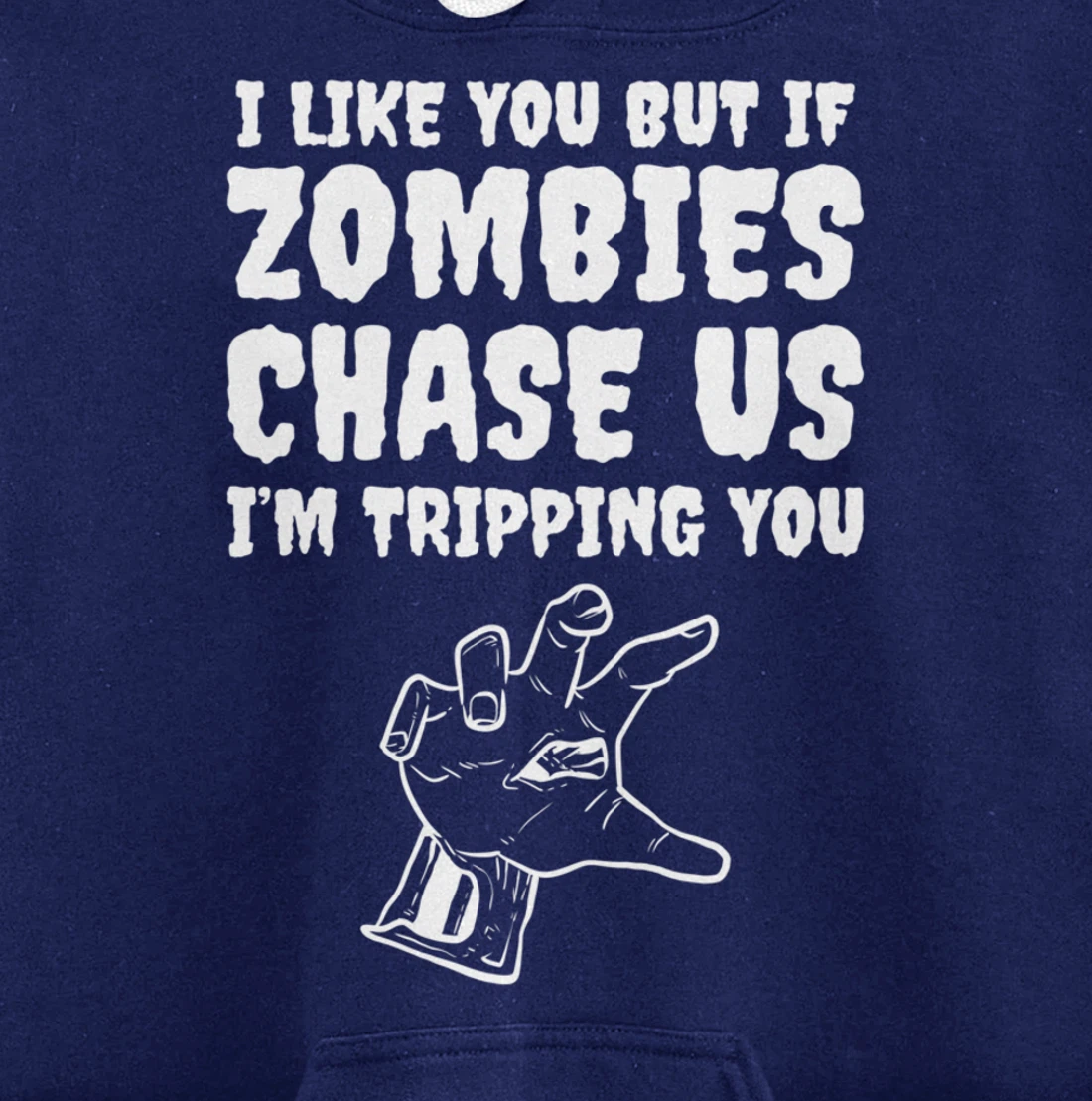 Zombies chase us Friend or Buddy Pullover Hoodie