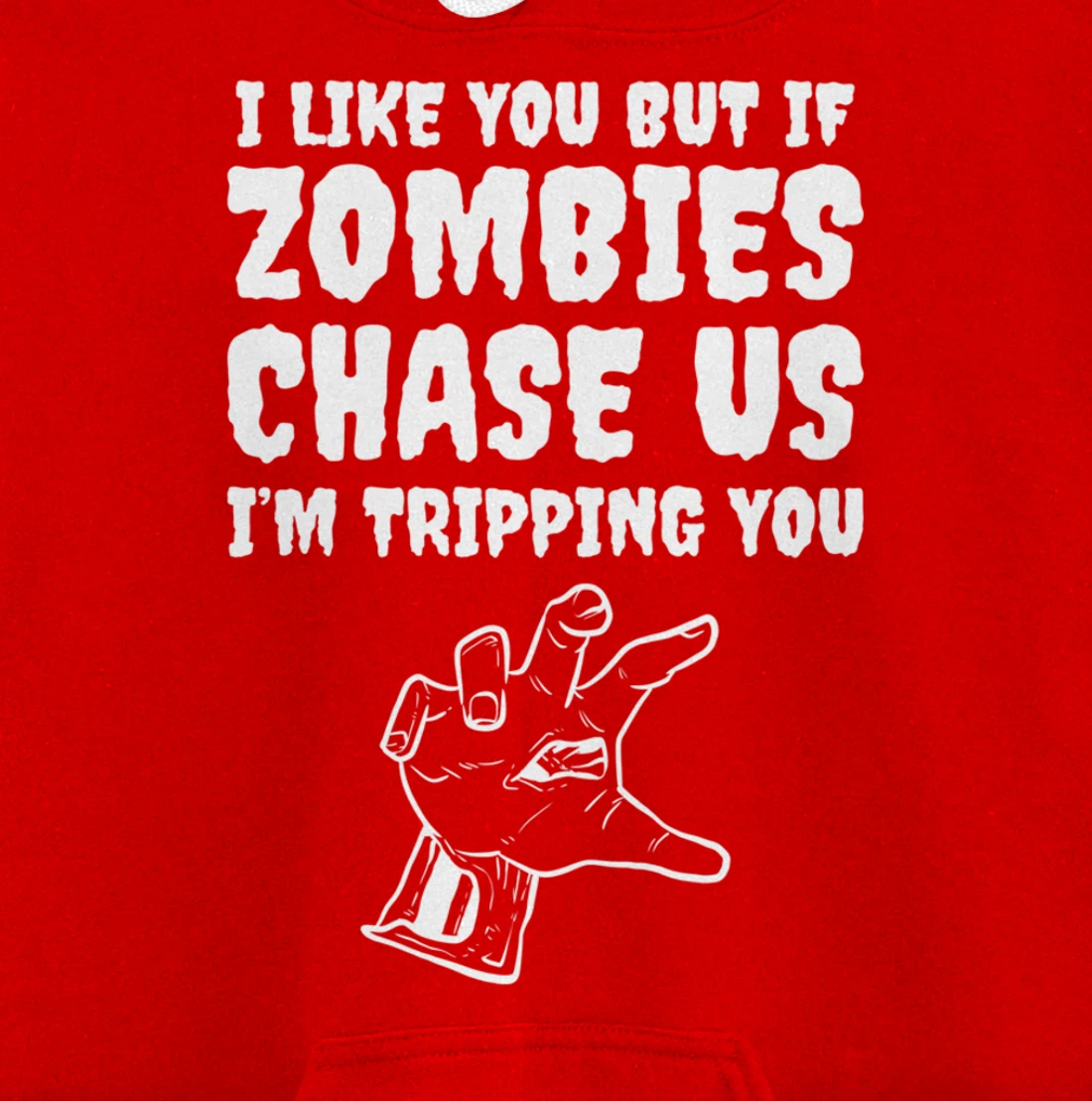 Zombies chase us Friend or Buddy Pullover Hoodie
