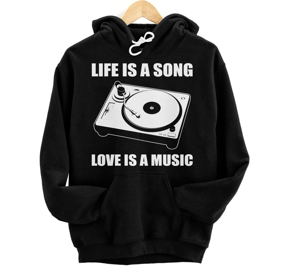 Life Love Music Love Song Enthusiast Pullover Hoodie