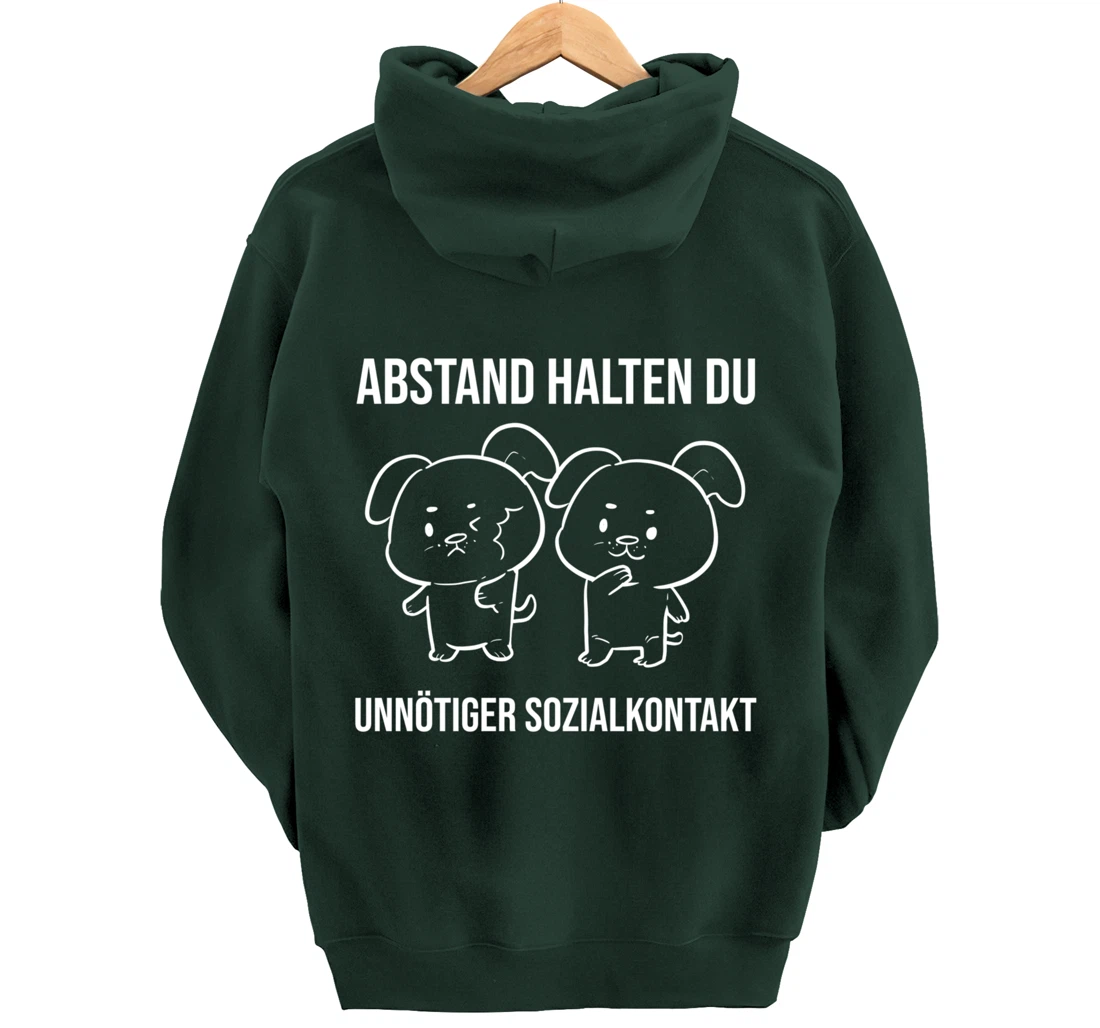 Du unnötiger Sozialkontakt Health Conscious Pullover Hoodie