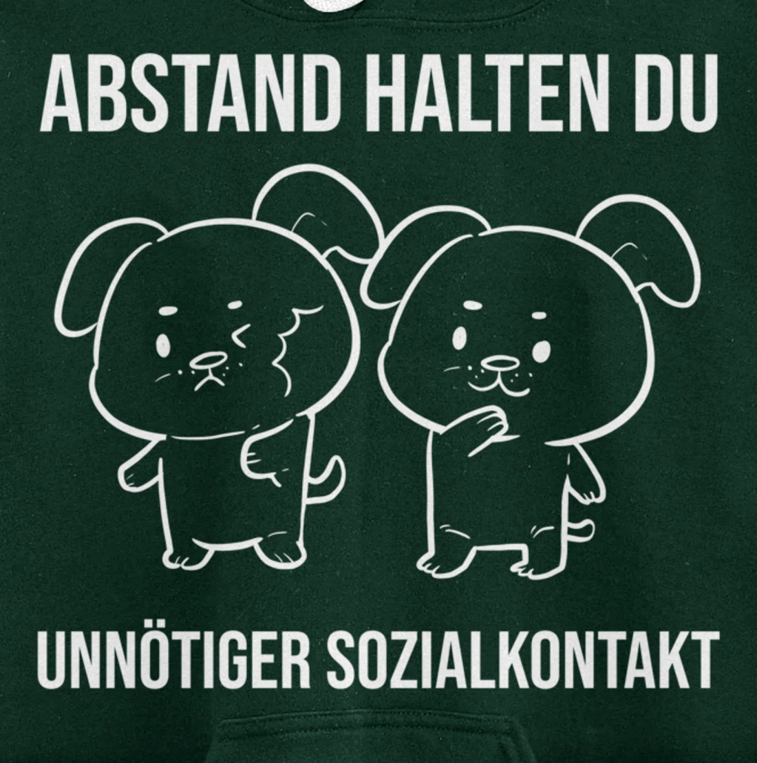 Du unnötiger Sozialkontakt Health Conscious Pullover Hoodie