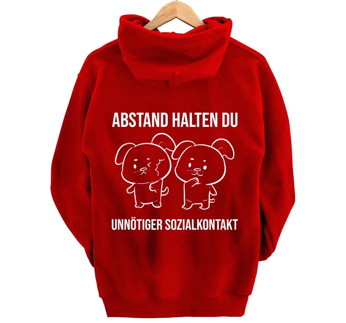 Du unnötiger Sozialkontakt Health Conscious Pullover Hoodie