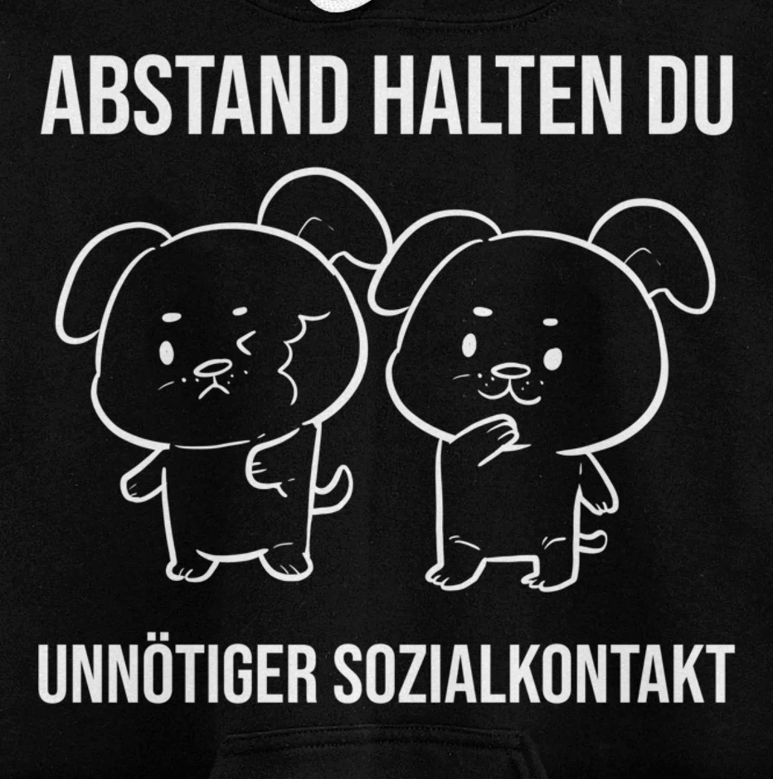 Du unnötiger Sozialkontakt Health Conscious Pullover Hoodie