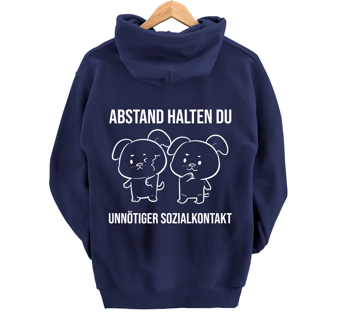 Du unnötiger Sozialkontakt Health Conscious Pullover Hoodie