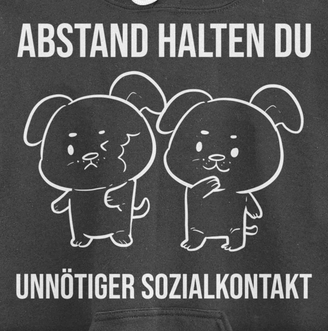 Du unnötiger Sozialkontakt Health Conscious Pullover Hoodie