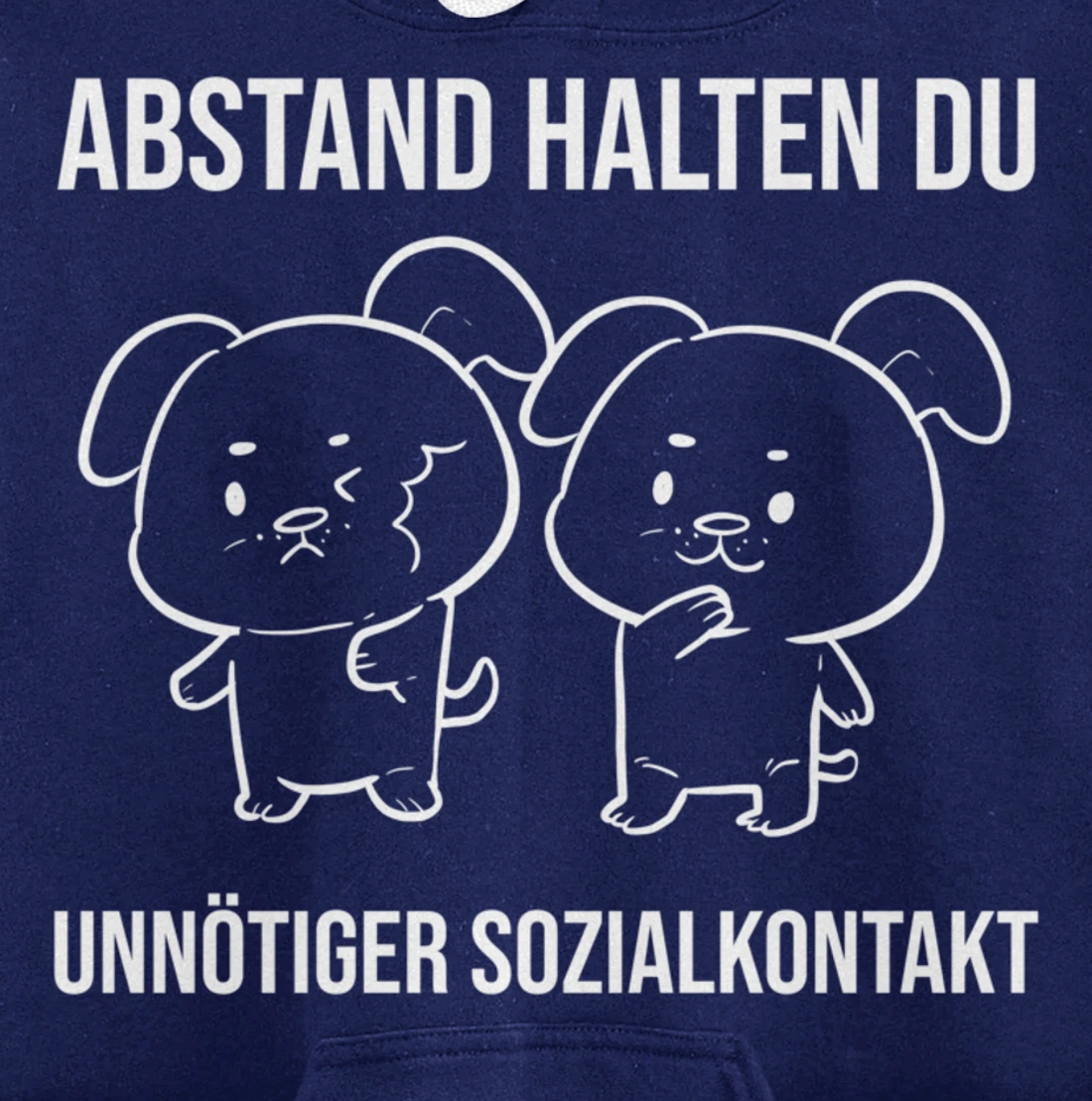 Du unnötiger Sozialkontakt Health Conscious Pullover Hoodie