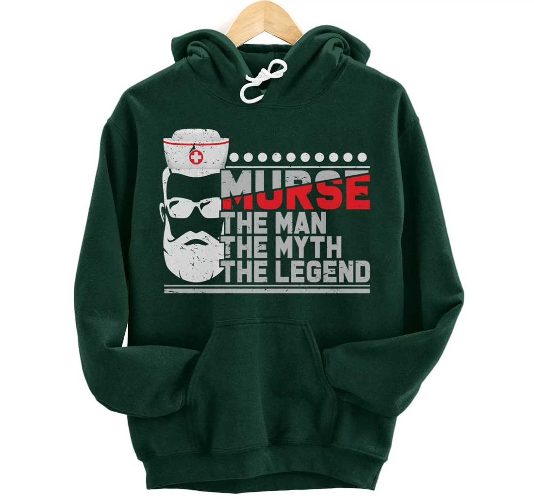 Funny Nursing Lover Murse Graphic for Boys and Men Nurse Pullover Hoodie