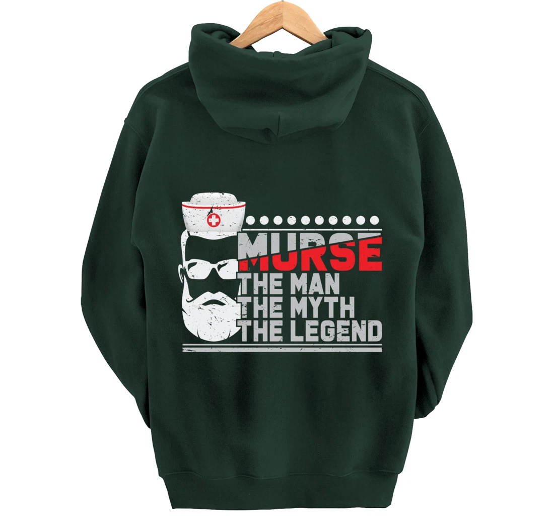 Funny Nursing Lover Murse Graphic for Boys and Men Nurse Pullover Hoodie