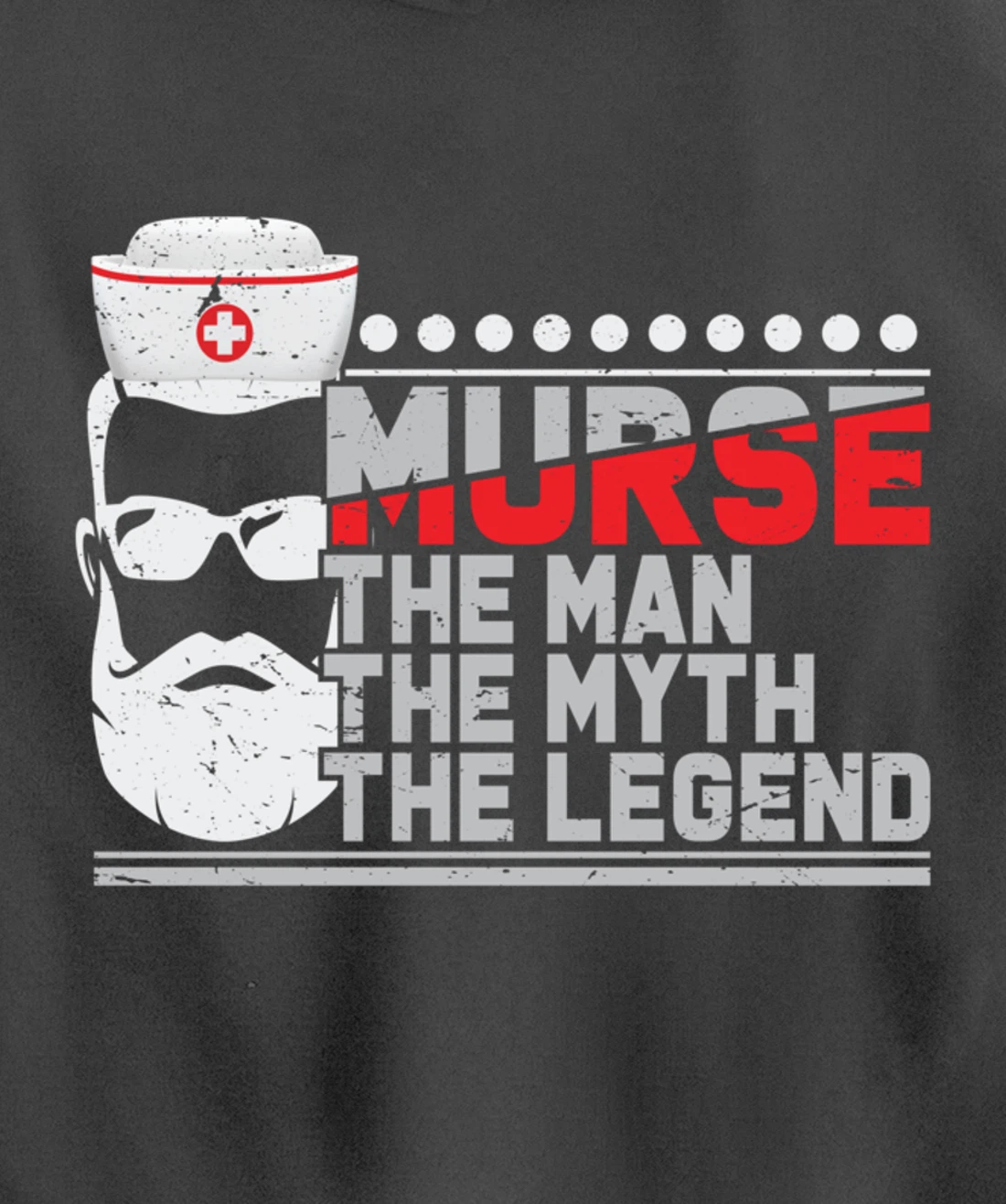 Funny Nursing Lover Murse Graphic for Boys and Men Nurse Pullover Hoodie