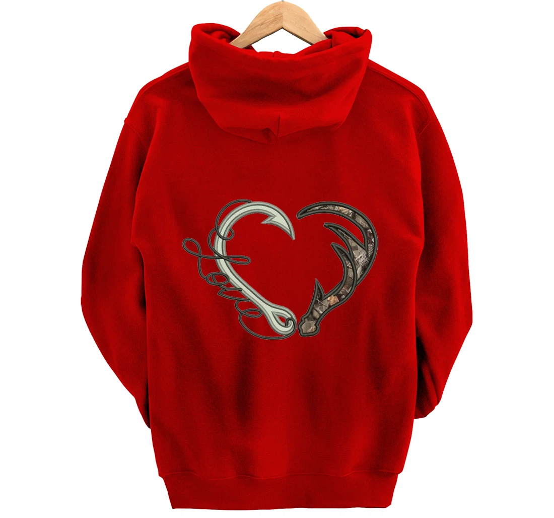 Nice Love Fishing And Hunting Pullover Hoodie