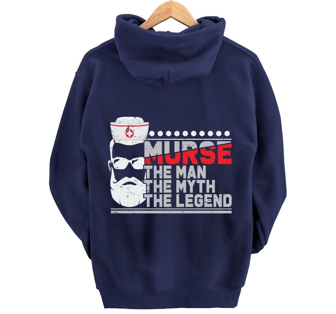 Funny Nursing Lover Murse Graphic for Boys and Men Nurse Pullover Hoodie