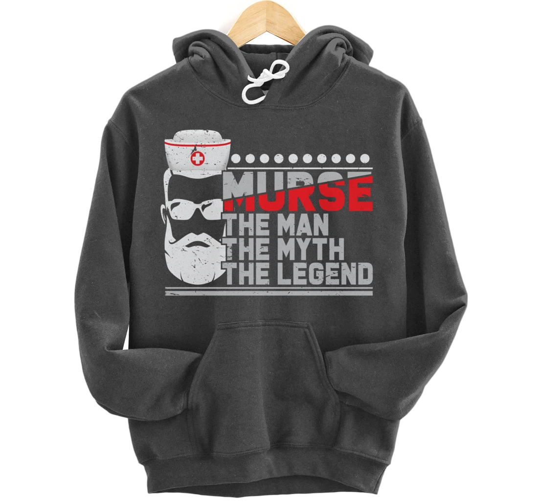 Funny Nursing Lover Murse Graphic for Boys and Men Nurse Pullover Hoodie