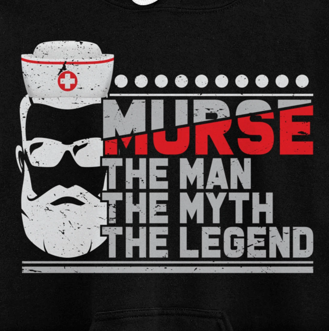 Funny Nursing Lover Murse Graphic for Boys and Men Nurse Pullover Hoodie