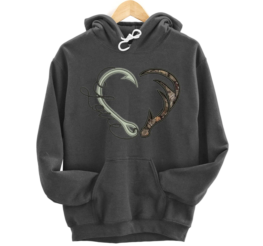 Nice Love Fishing And Hunting Pullover Hoodie