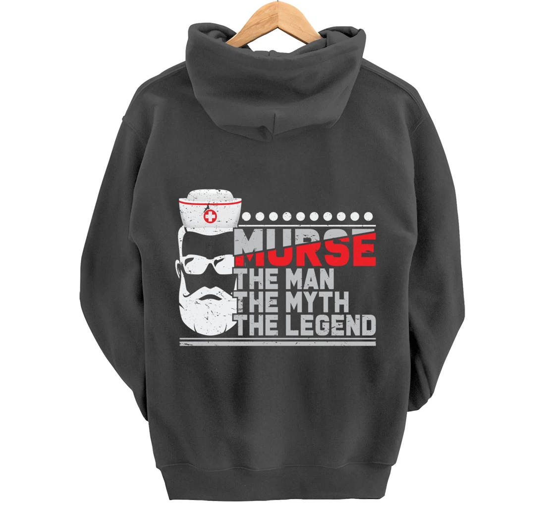 Funny Nursing Lover Murse Graphic for Boys and Men Nurse Pullover Hoodie