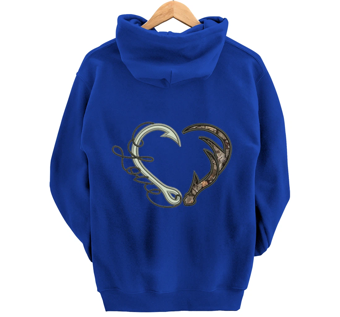 Nice Love Fishing And Hunting Pullover Hoodie