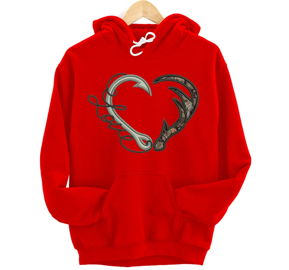 Nice Love Fishing And Hunting Pullover Hoodie