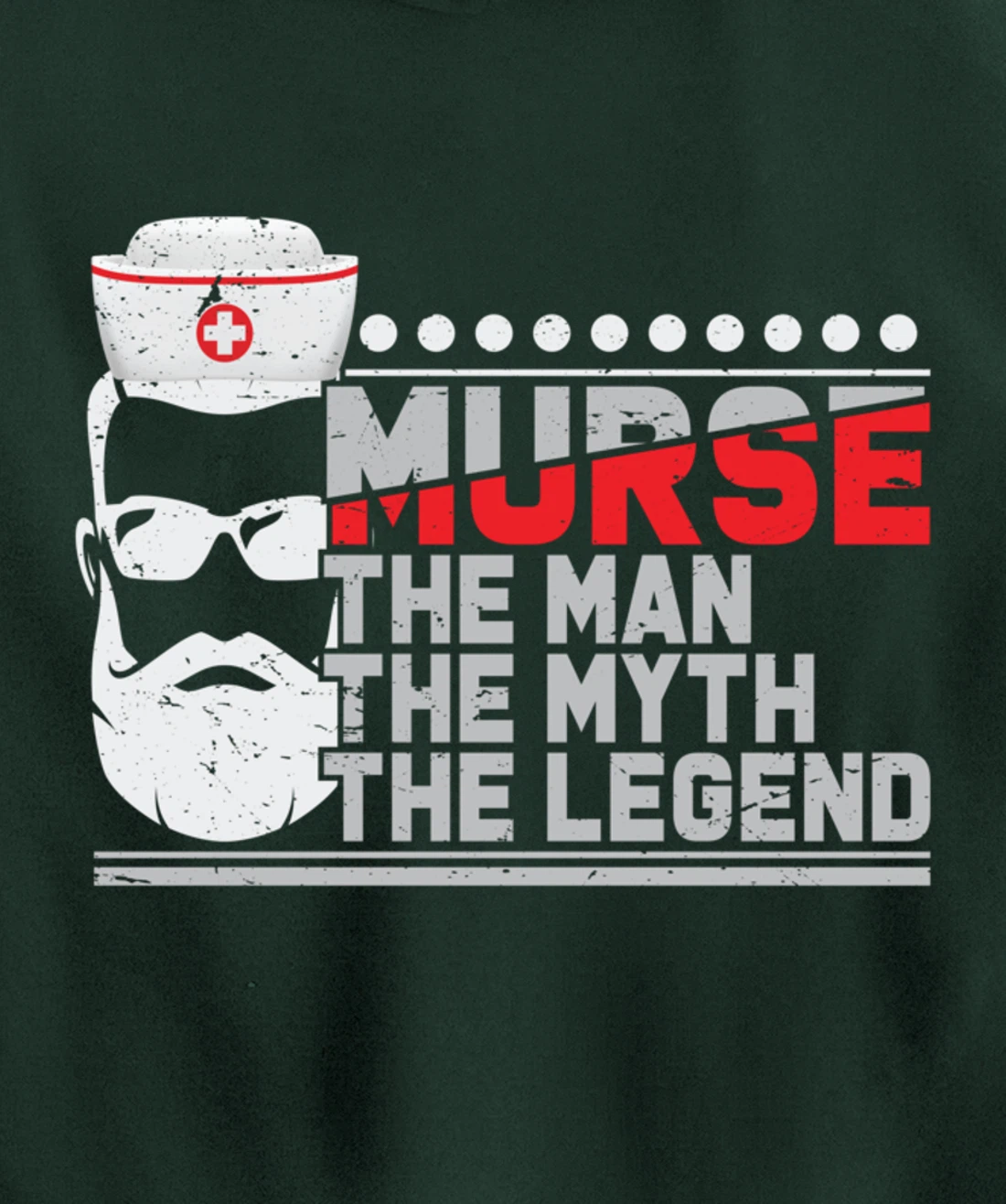 Funny Nursing Lover Murse Graphic for Boys and Men Nurse Pullover Hoodie