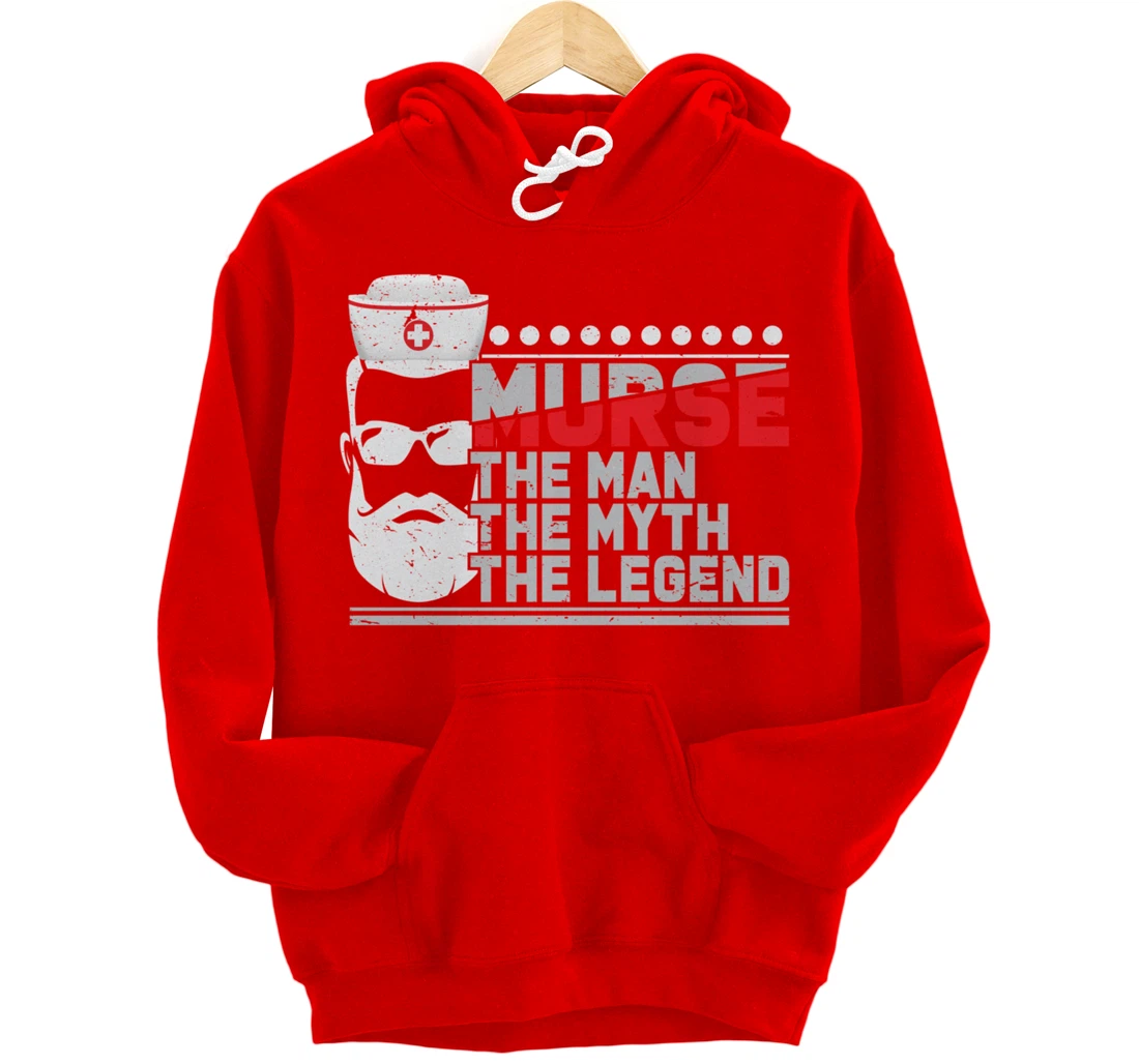 Funny Nursing Lover Murse Graphic for Boys and Men Nurse Pullover Hoodie