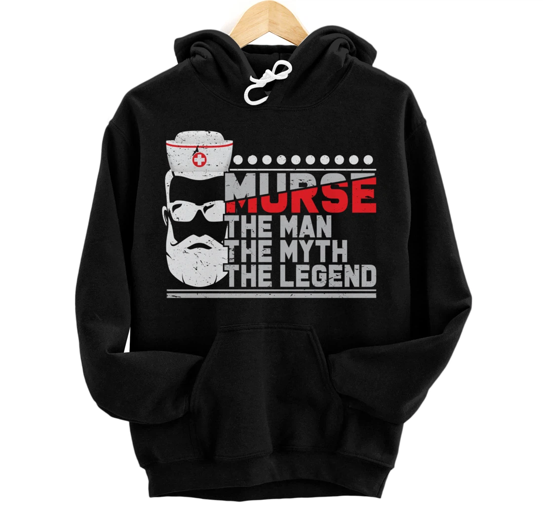 Funny Nursing Lover Murse Graphic for Boys and Men Nurse Pullover Hoodie