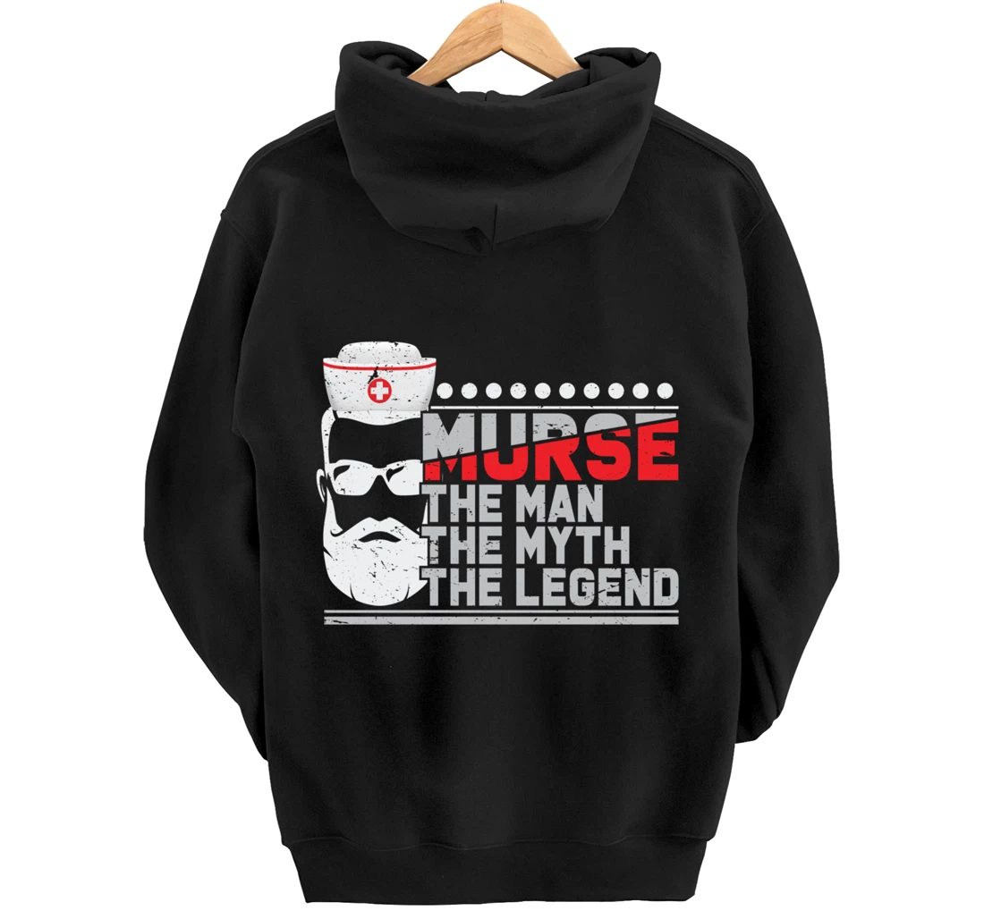 Funny Nursing Lover Murse Graphic for Boys and Men Nurse Pullover Hoodie