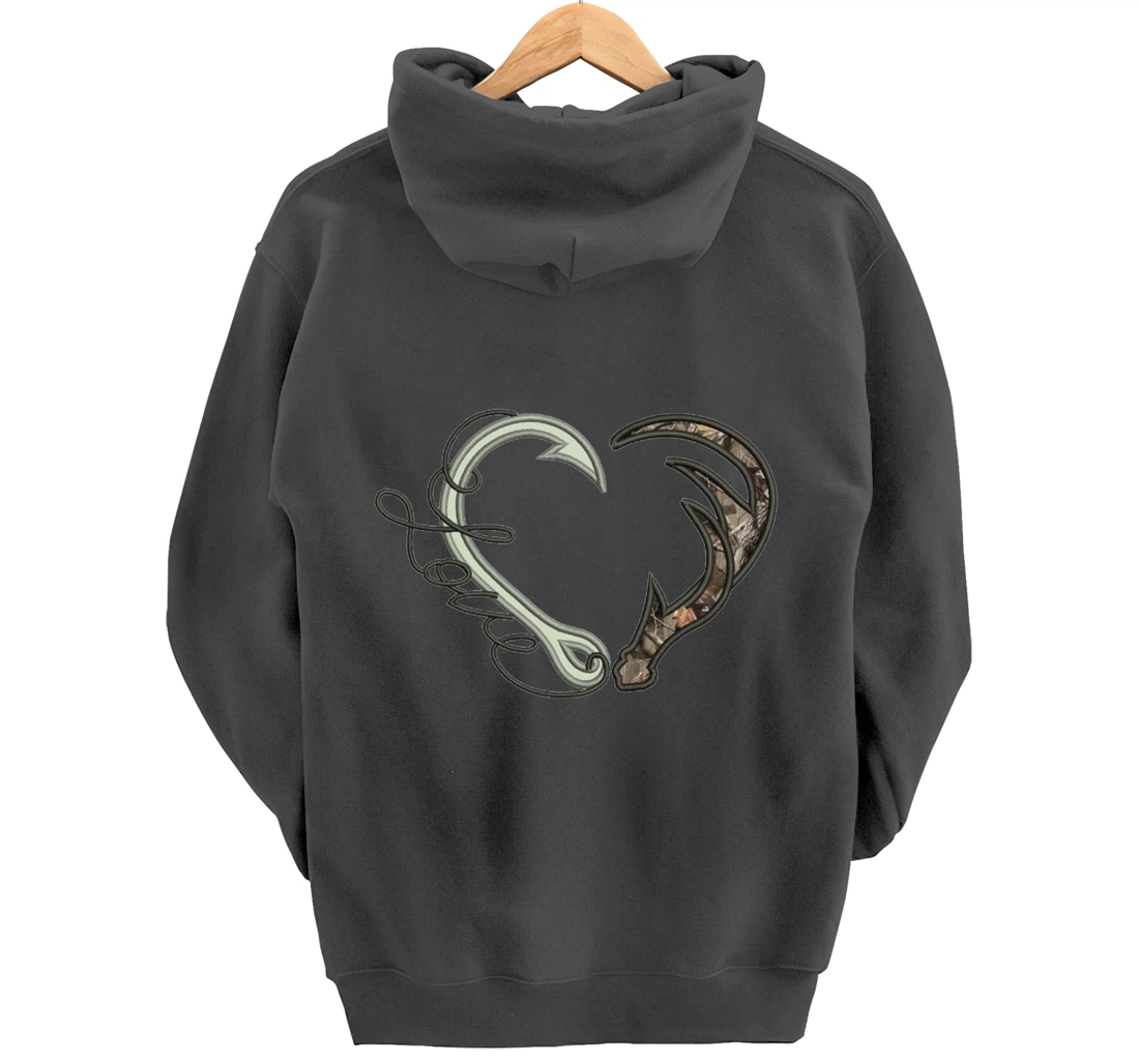 Nice Love Fishing And Hunting Pullover Hoodie