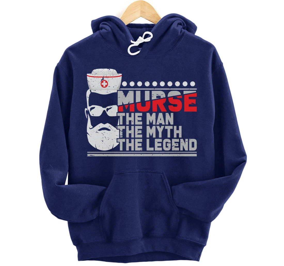 Funny Nursing Lover Murse Graphic for Boys and Men Nurse Pullover Hoodie