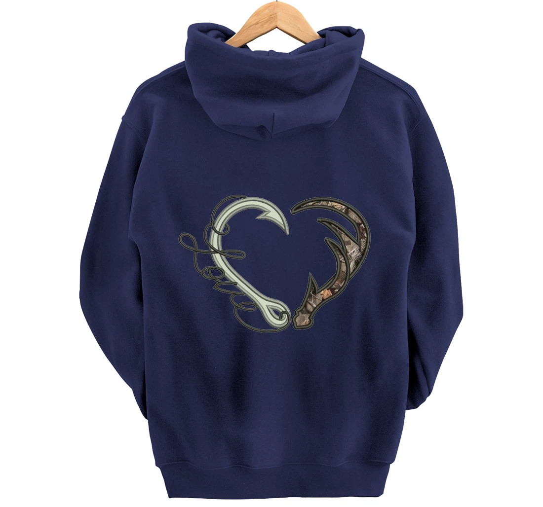 Nice Love Fishing And Hunting Pullover Hoodie